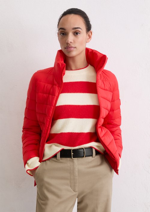 Lightweight quilted jacket fitted — Bright Red