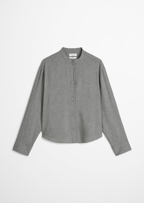 Relaxed cropped blouse — Warm Granite Melange