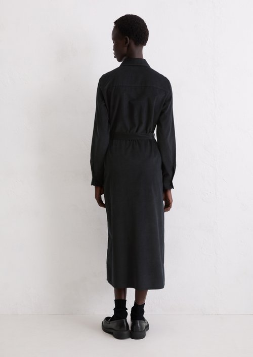 Regular fine corduroy dress — Deep Night Blue