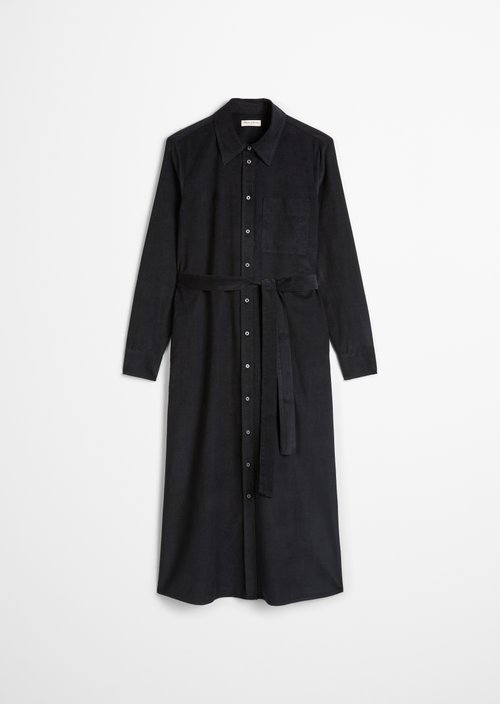 Regular fine corduroy dress — Deep Night Blue