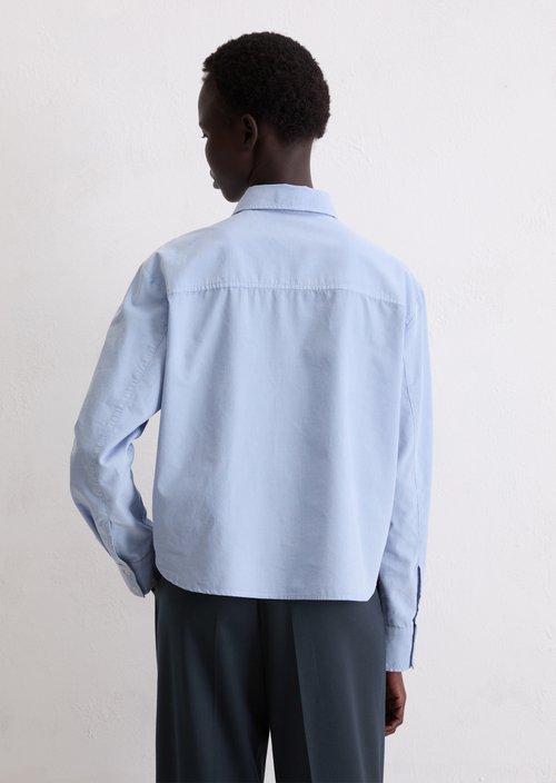 Relaxed fine corduroy blouse — Soft Sea