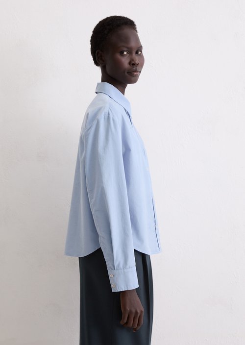 Relaxed fine corduroy blouse — Soft Sea