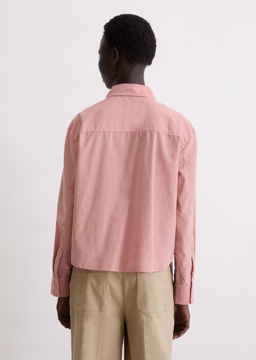 Relaxed fine corduroy blouse — Natural Rose