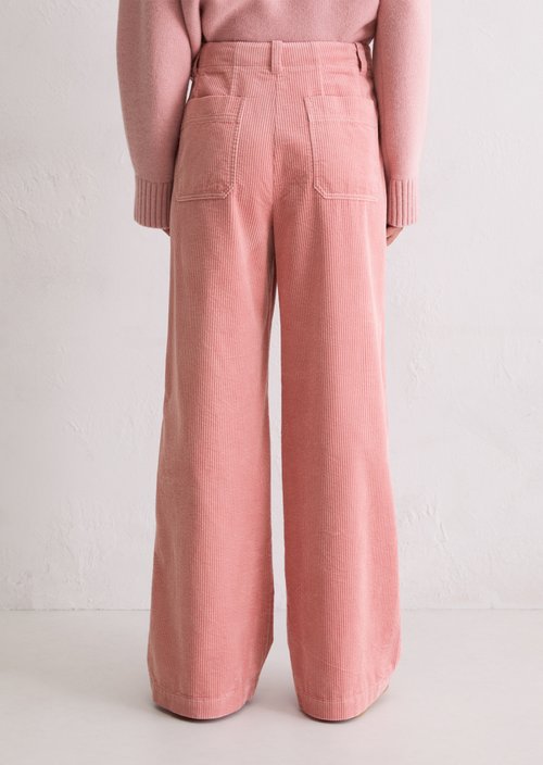 Corduroy pants wide — Natural Rose