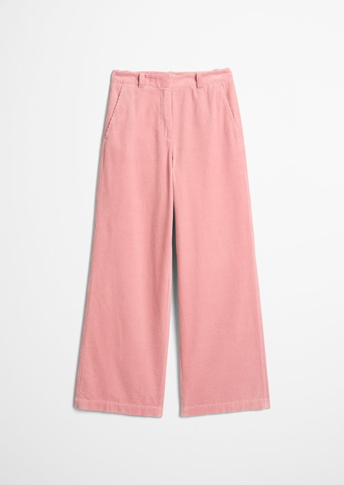 Corduroy pants wide — Natural Rose