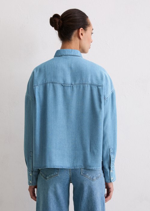 Regular denim blouse — Medium Blue