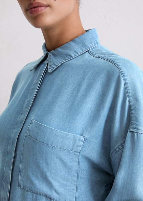 Regular denim blouse — Medium Blue