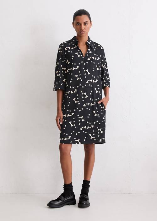 Robe imprimée loose Dark Blue en vue de face