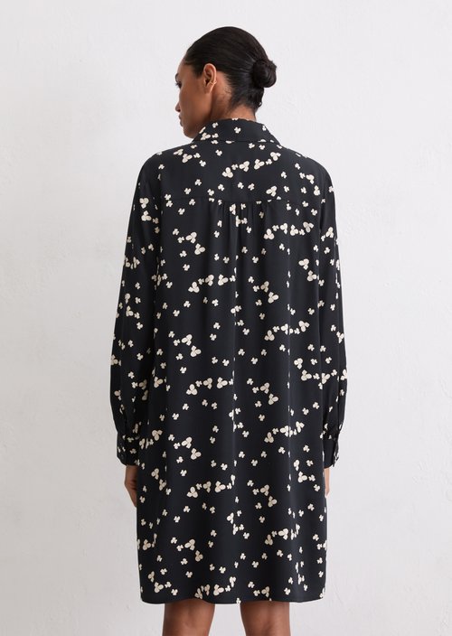 Print dress loose — Dark Blue