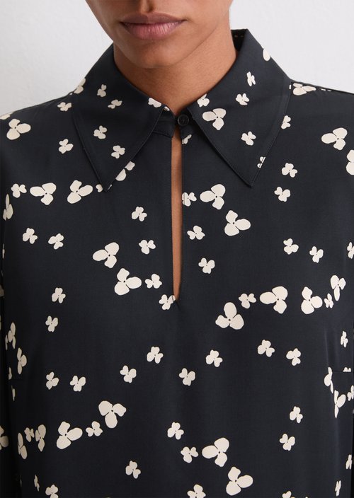 Print dress loose — Dark Blue
