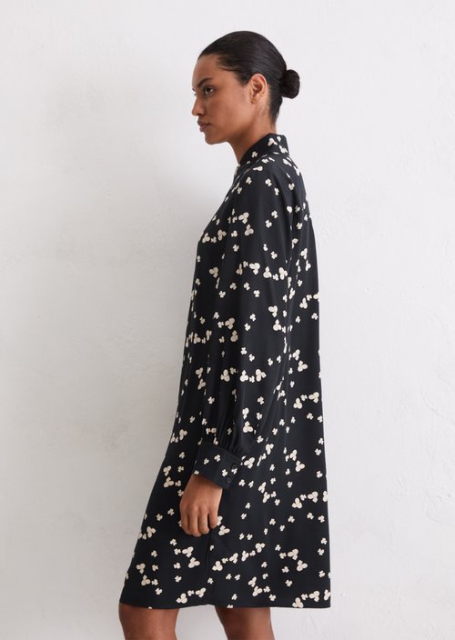 Print dress loose — Dark Blue