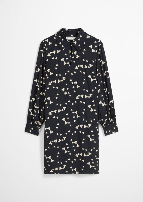 Print dress loose — Dark Blue