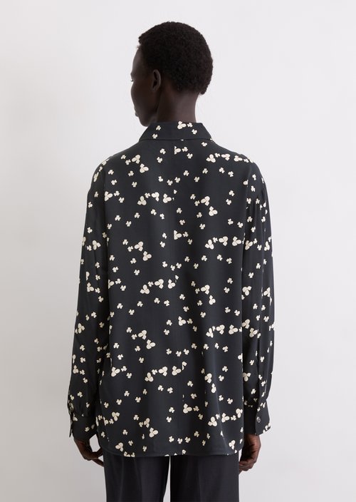 Relaxed print blouse — Dark Blue