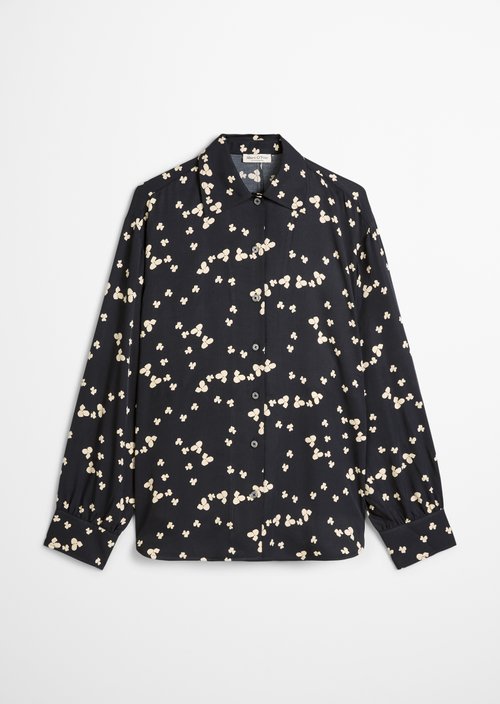 Relaxed print blouse — Dark Blue