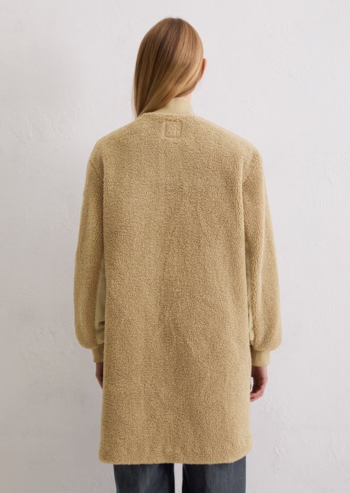 Relaxed teddy coat in blouson style — Soft Mocca (alternate view)