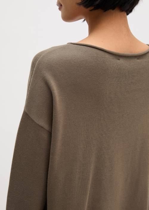 Feinstrickpullover loose Milky Brown en vue détaillée