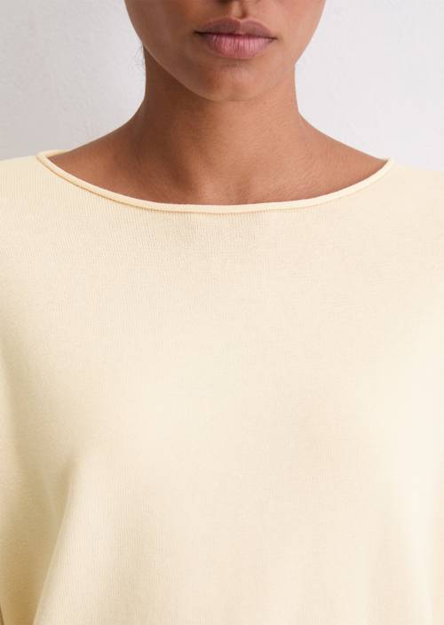 Feinstrickpullover loose Raw Cream in Detailansicht