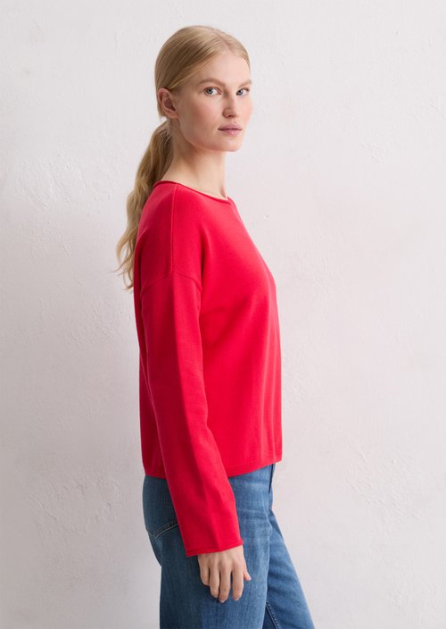 Feinstrickpullover loose — Bright Red