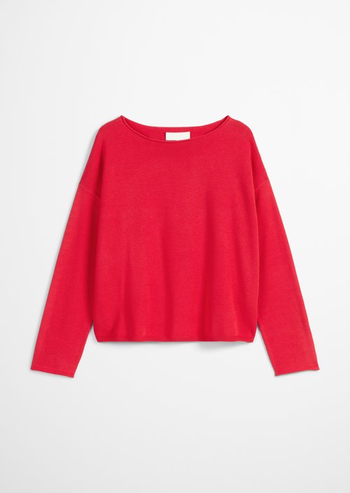 Feinstrickpullover loose — Bright Red