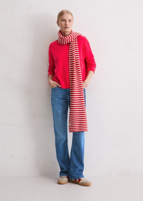 Feinstrickpullover loose — Bright Red