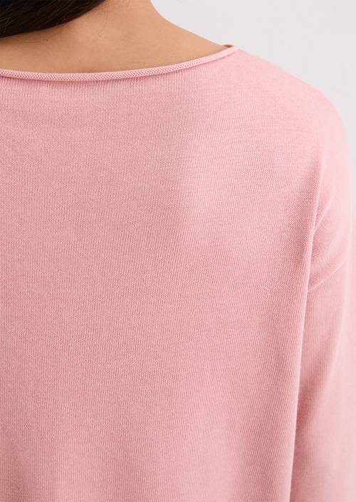 Feinstrickpullover loose Natural Rose in Detailansicht