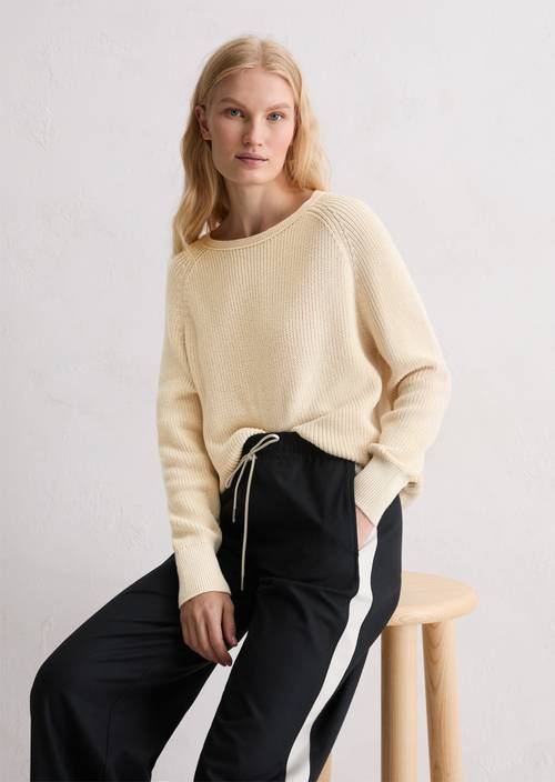 DfC Pullover loose Raw Cream in Frontalansicht