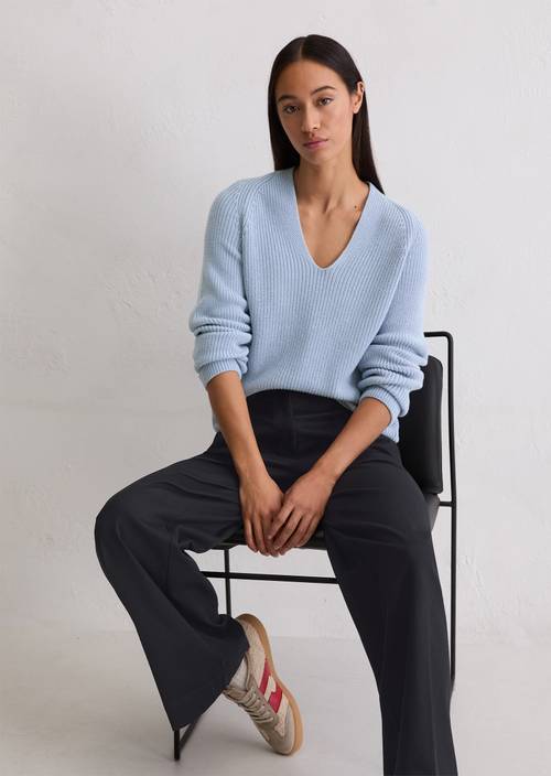 DfC Pullover regular Soft Sea in Frontalansicht