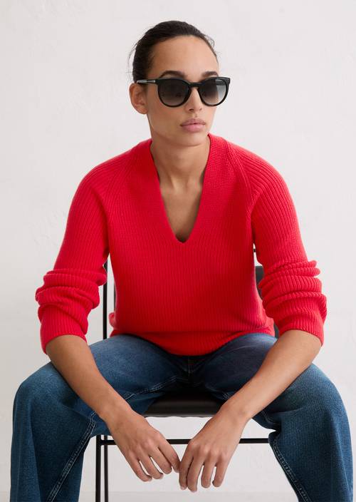 DfC Pullover regular Bright Red in Frontalansicht