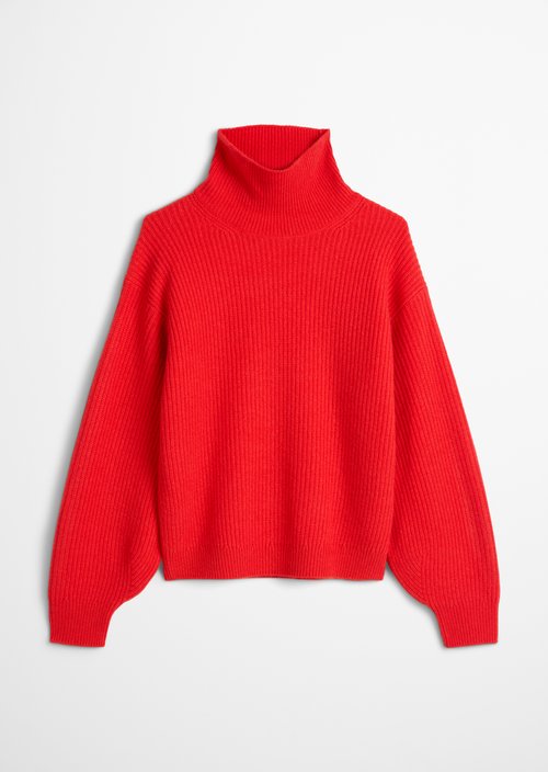 Relaxed knit sweater — Bright Red