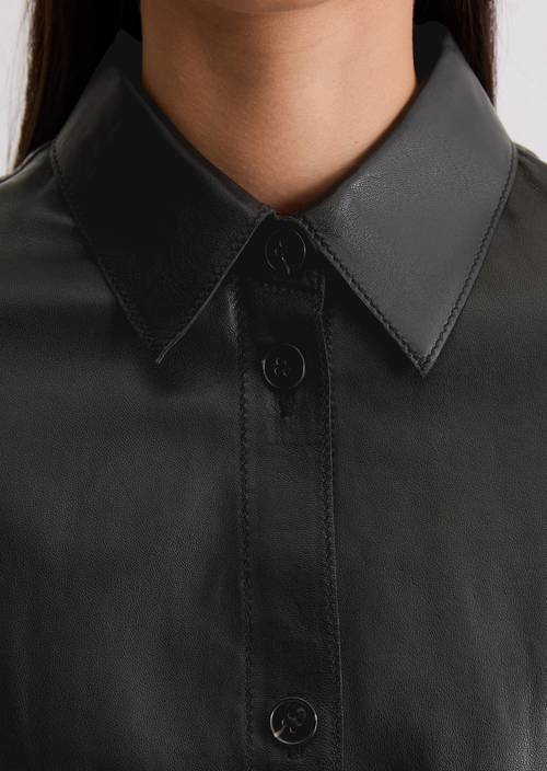 Chemise en cuir regular Black en vue détaillée