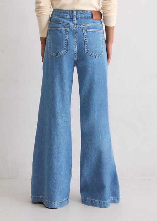Wide jeans flared — Bright Blue (alternate view)