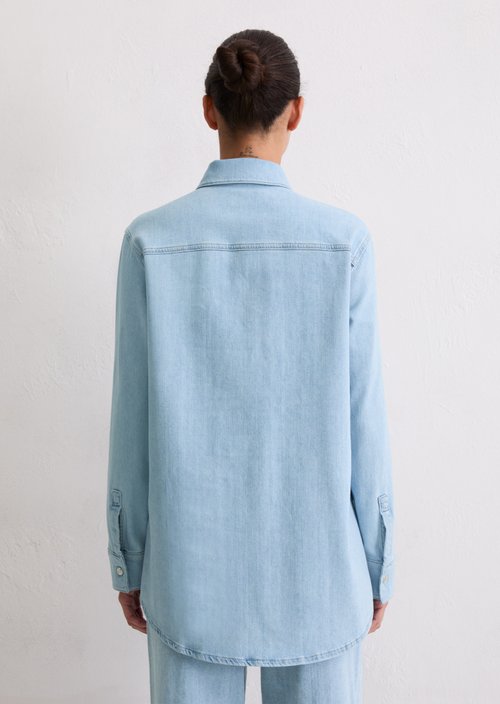 Regular denim shirt — Light Blue (alternate view)