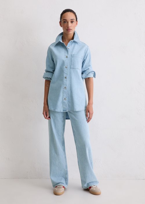 Regular denim shirt — Light Blue