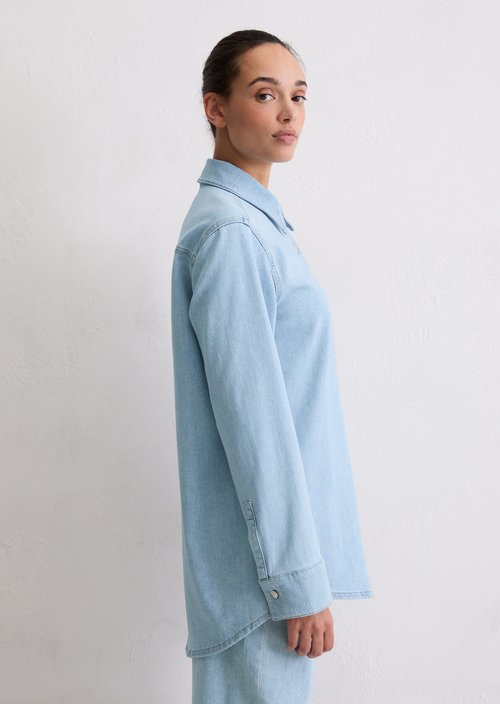 Regular denim shirt — Light Blue