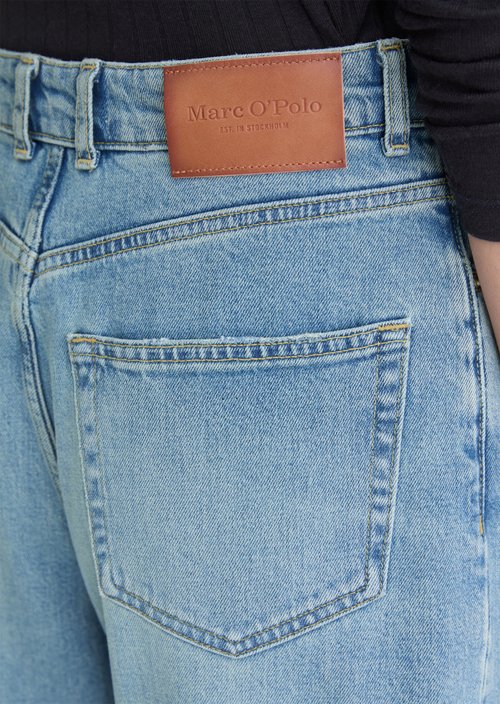 Jeans model Lara barrel cropped — Medium Blue