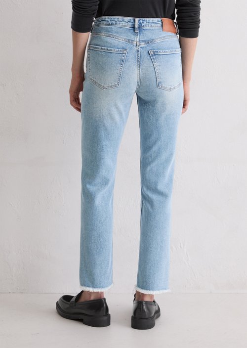 Jeans model Linde straight cropped — Light Blue