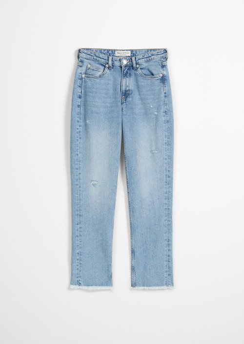 Jeans model Linde straight cropped — Light Blue