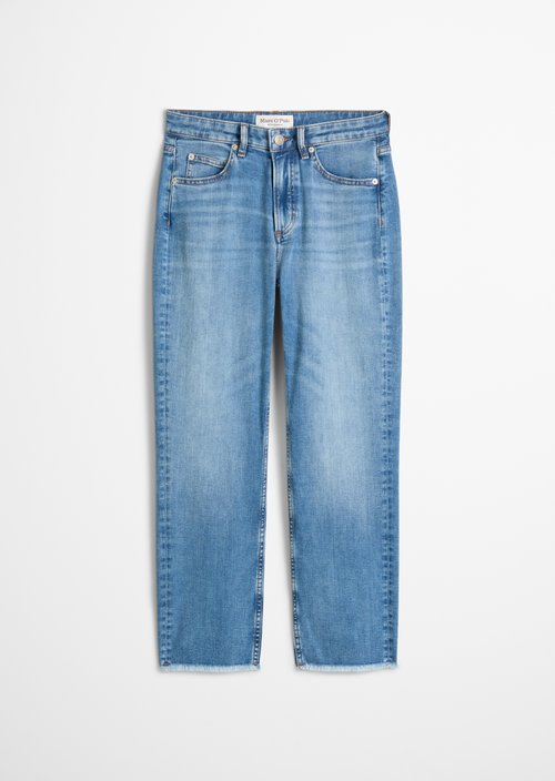 Jeans model Linde straight cropped — Medium Blue