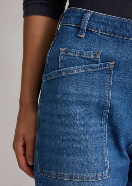 Jeans model Iva boyfriend cropped Dark Blue in detail view