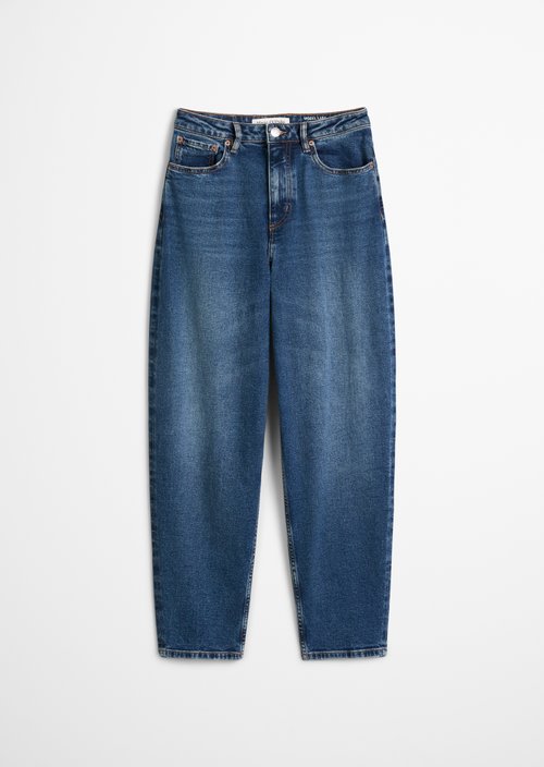 Jeans model Lara barrel cropped — Dark Blue
