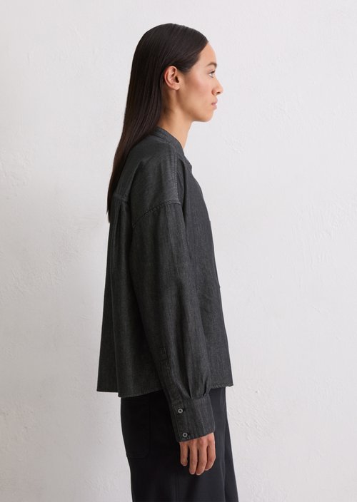 Relaxed chambray blouse — Dark Blue