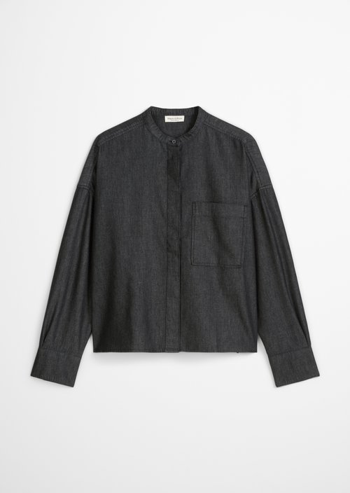 Relaxed chambray blouse — Dark Blue
