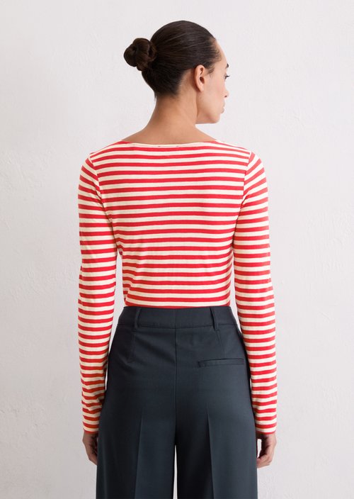 Regular striped longsleeve — Medium Red