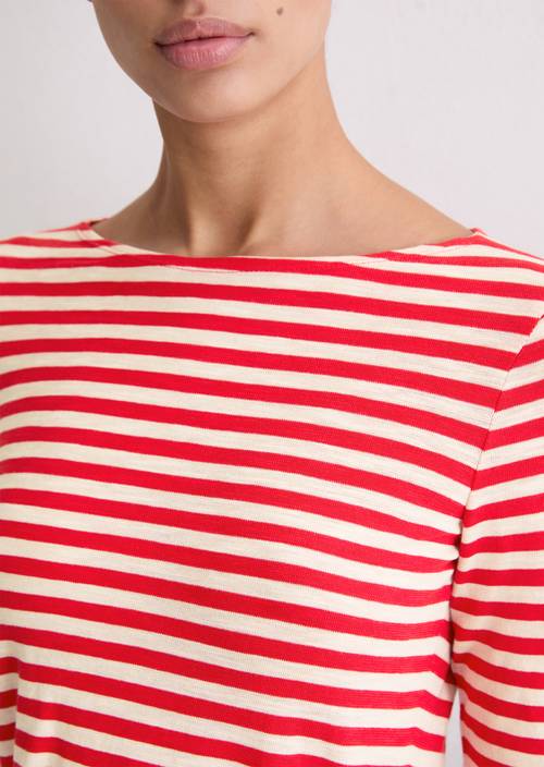 Regular striped longsleeve Medium Red in detail view