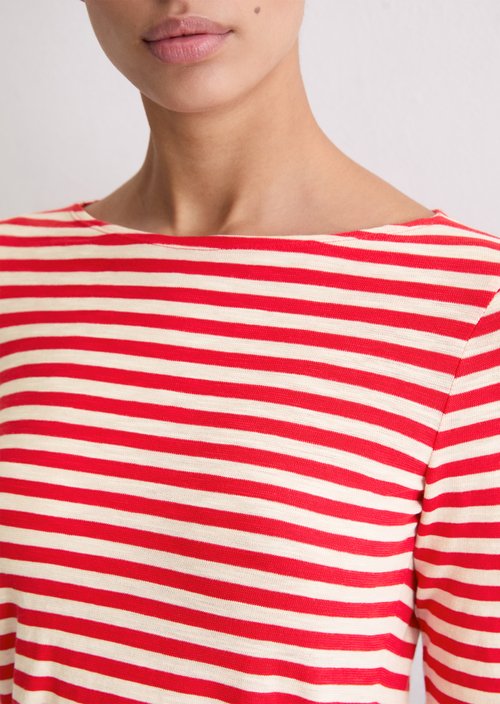 Regular striped longsleeve — Medium Red