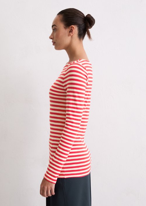 Regular striped longsleeve — Medium Red