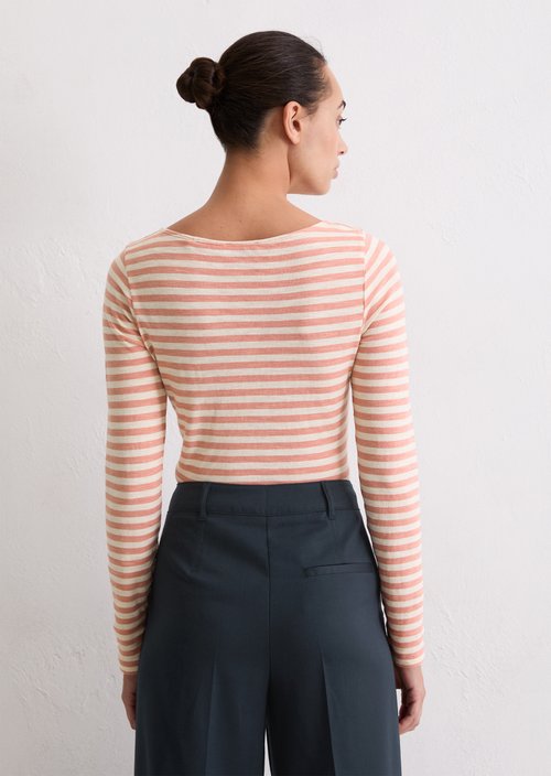 Regular striped longsleeve — Light Pink