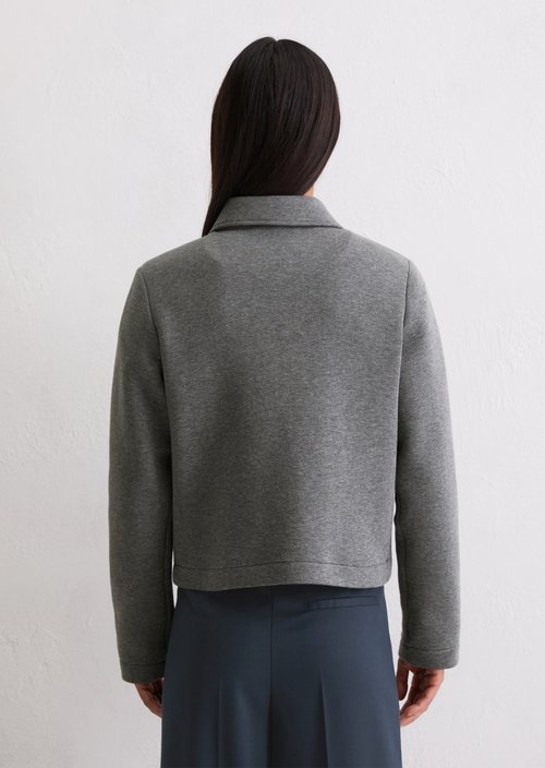 Jersey jacket regular — Warm Granite Melange