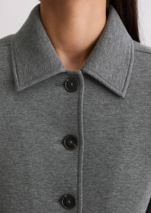 Jerseyjacke regular Warm Granite Melange in Detailansicht