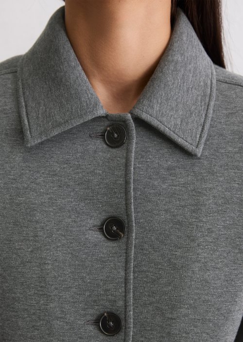 Jersey jacket regular — Warm Granite Melange